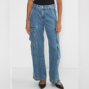 Denim Forum | The '90s Millie Hi-rise Cargo Jean | Size:25